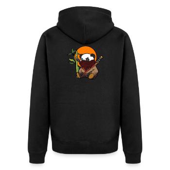 Panda Panda Ninja Kung Fu Samouraï Animal Cadeau - Veste à capuche bio Premium Unisexe - noir - Dos - Nico (187cm)