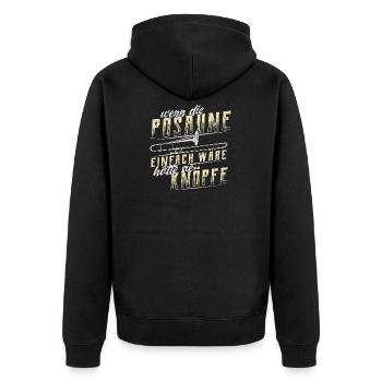 Trombone Trombone Tromboniste Laiton Cadeau - Veste à capuche bio Premium Unisexe - noir - Dos - Nico (187cm)