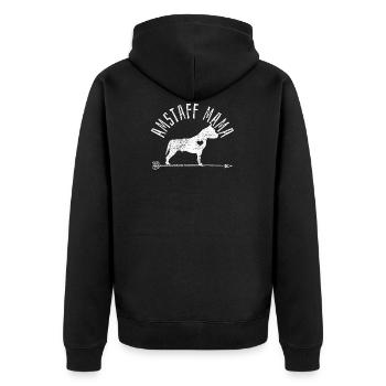 American Staffordshire Mama - Veste à capuche bio Premium Unisexe - noir - Dos - Nico (187cm)