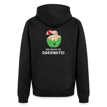 noix de coco - Veste à capuche bio Premium Unisexe - noir - Dos - Nico (187cm)