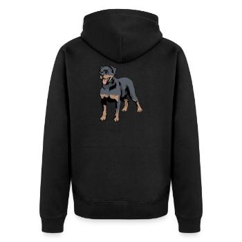 rottweiler - Veste à capuche bio Premium Unisexe - noir - Dos - Nico (187cm)