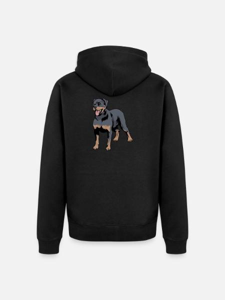 Rottweiler - Unisex Premium Bio Zip Hoodie - Schwarz