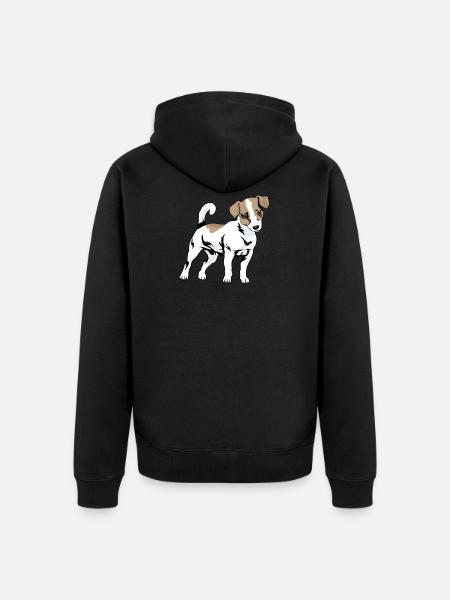 Jack Russel Terrier - Unisex Premium Bio Zip Hoodie - Schwarz