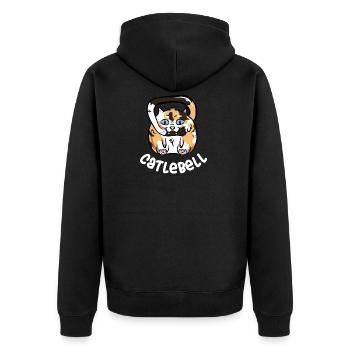 Catlebell T-shirt - Veste à capuche bio Premium Unisexe - noir - Dos - Nico (187cm)