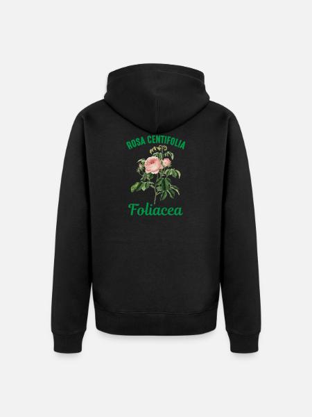 Rose Latin - Unisex Premium Organic Zip Hoodie - black