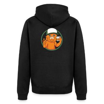 Malt Whiskey Alkohol Katze Kitten Scotch Geschenk - Veste à capuche bio Premium Unisexe - noir - Dos - Nico (187cm)