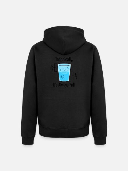 Glass chemist joke - Unisex Premium Organic Zip Hoodie - black