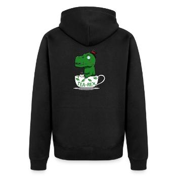 Thé Rex - Veste à capuche bio Premium Unisexe - noir - Dos - Nico (187cm)