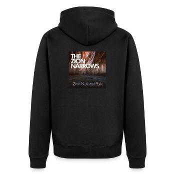 The Zion Narrows - National Park USA - Veste à capuche bio Premium Unisexe - noir - Dos - Nico (187cm)