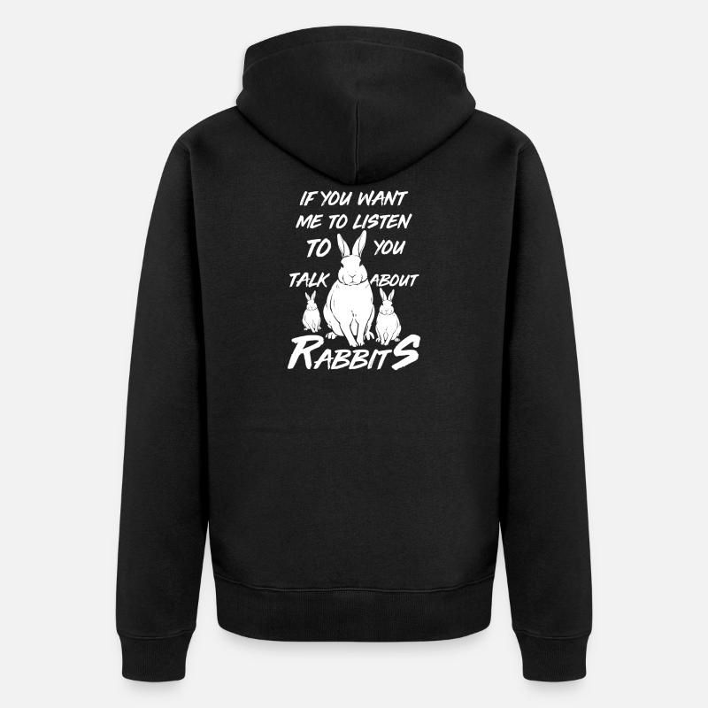 lapin - Veste à capuche bio Premium Unisexe - noir
