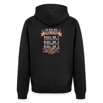 Pen and Paper W20 Rollenspiel RPG Geschenk - Unisex Premium Bio Zip Hoodie - Schwarz - Hinten - Nico (187cm)