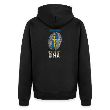 Suède - Veste à capuche bio Premium Unisexe - noir - Dos - Nico (187cm)