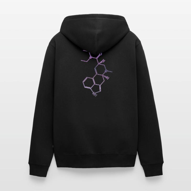 LSD structural formula acid molecule Unisex Premium Organic Zip Hoodie