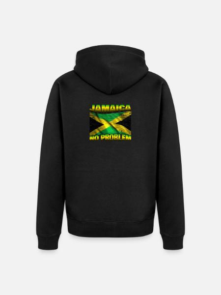 Jamaica no problem - Unisex Premium Organic Zip Hoodie - black