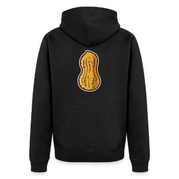 T-shirt graphique Peanut, imprimé Nut, graphique Peanut - Veste à capuche bio Premium Unisexe - noir - Dos - Nico (187cm)