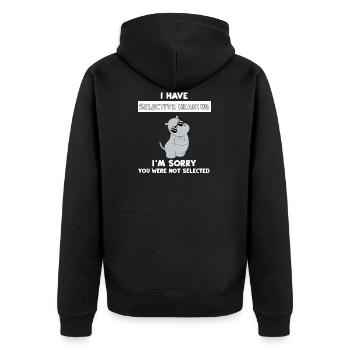Hippo - Hippopotamus - Hippo - Sarcasm - Unisex Premium Organic Zip Hoodie - black - Back - Nico (187cm)
