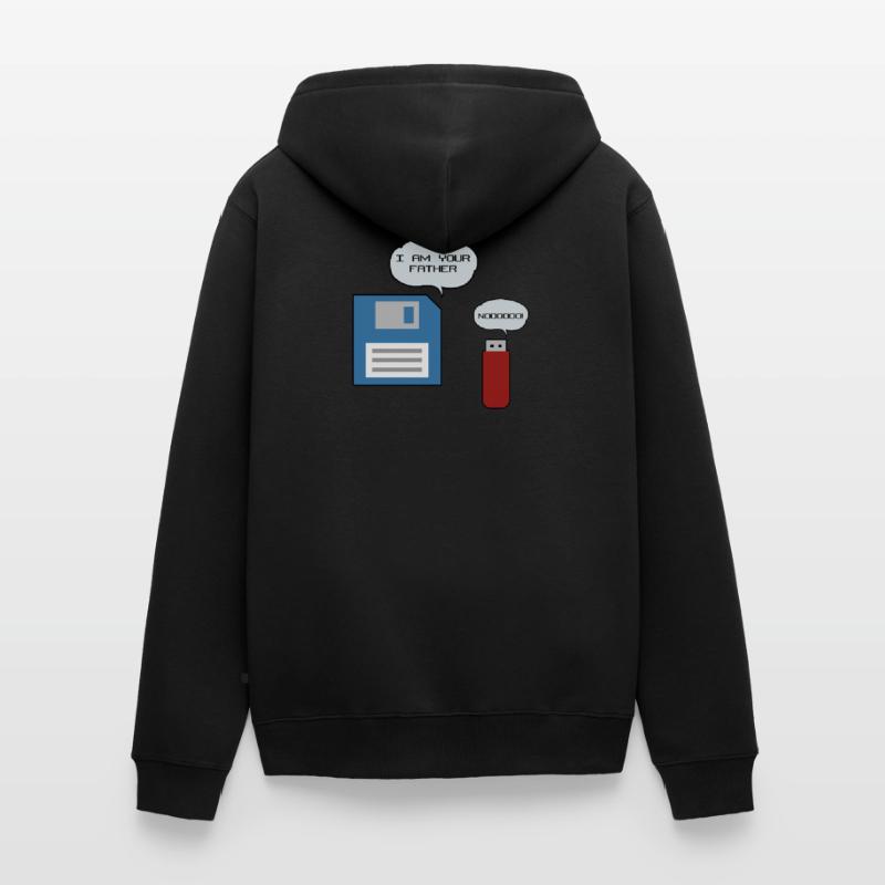 Floppy Disk USB Stick Floppy Disk Computer Nerd Unisex Premium Organic Zip Hoodie