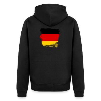 German flag Germany flag - Unisex Premium Organic Zip Hoodie - black - Back - Nico (187cm)