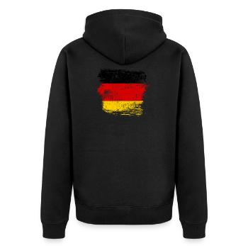 Allemagne - Veste à capuche bio Premium Unisexe - noir - Dos - Nico (187cm)