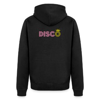 Dancing disco - Unisex Premium Organic Zip Hoodie - black - Back - Nico (187cm)
