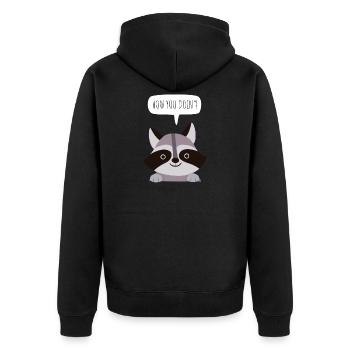 doux raton laveur - Veste à capuche bio Premium Unisexe - noir - Dos - Nico (187cm)