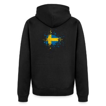 Suède - Veste à capuche bio Premium Unisexe - noir - Dos - Nico (187cm)