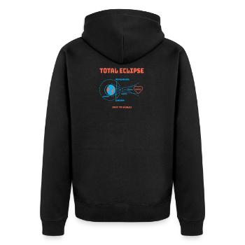 Eclipse totale de la Terre Système solaire éclipse lunaire - Veste à capuche bio Premium Unisexe - noir - Dos - Nico (187cm)