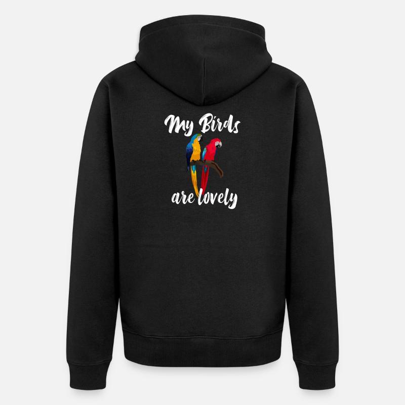 Papagei - Unisex Premium Bio Zip Hoodie - Schwarz