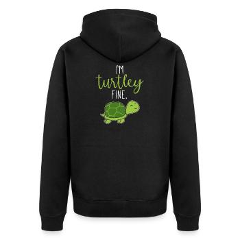 Tortue Tortue paroles de zoo mignons drôle cool - Veste à capuche bio Premium Unisexe - noir - Dos - Nico (187cm)