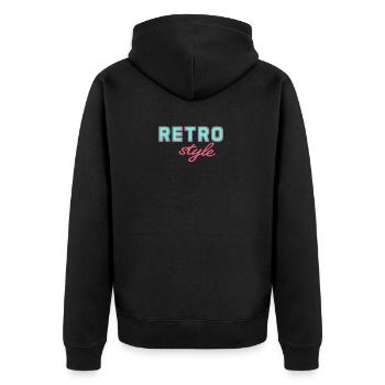 rétro - Veste à capuche bio Premium Unisexe - noir - Dos - Nico (187cm)