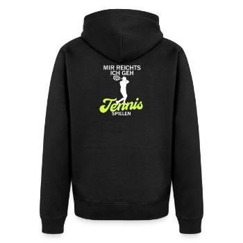 Je vais vous donner le tennis en jouant au tennis - Veste à capuche bio Premium Unisexe - noir - Dos - Nico (187cm)
