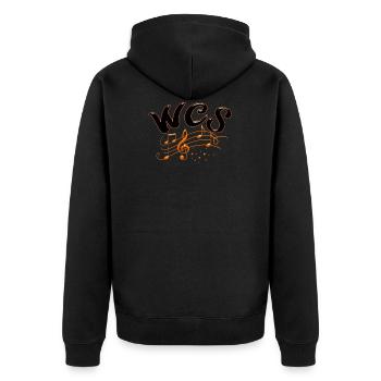 West Coast Swing Dance Geschenk T-Shirt - Unisex Premium Bio Zip Hoodie - Schwarz - Hinten - Nico (187cm)