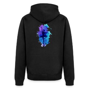 Ballerine - Veste à capuche bio Premium Unisexe - noir - Dos - Nico (187cm)