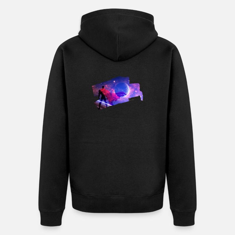 espace - Veste à capuche bio Premium Unisexe - noir