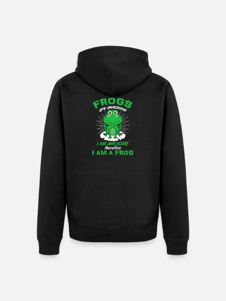 grenouille - Veste à capuche bio Premium Unisexe - noir