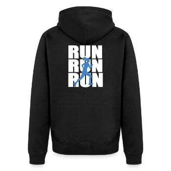 Run Run Run Läuferin - Veste à capuche bio Premium Unisexe - noir - Dos - Nico (187cm)