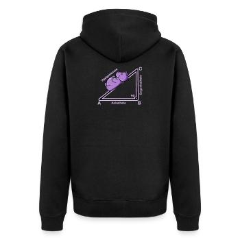 Hyppothenuse math Funny teacher - Veste à capuche bio Premium Unisexe - noir - Dos - Nico (187cm)
