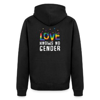 LGBT - Veste à capuche bio Premium Unisexe - noir - Dos - Nico (187cm)