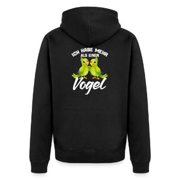 Perroquet Dire drôle - Veste à capuche bio Premium Unisexe - noir - Dos - Nico (187cm)