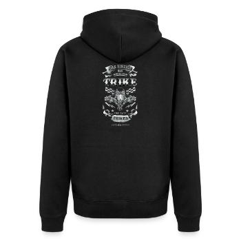 TRIKE KINGS / TWO TRIKES ARE BETTER THAN ONE - Unisex Premium Organic Zip Hoodie - black - Back - Nico (187cm)