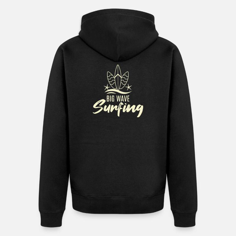 Surfers surf surf - Veste à capuche bio Premium Unisexe - noir