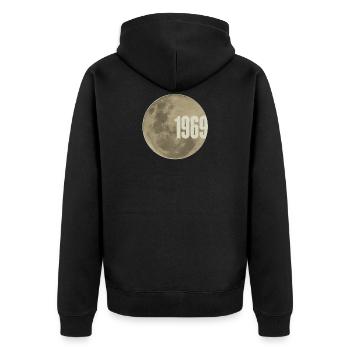 50th Anniversary Apollo 11, 1969 Moon Landing - Unisex Premium Organic Zip Hoodie - black - Back - Nico (187cm)
