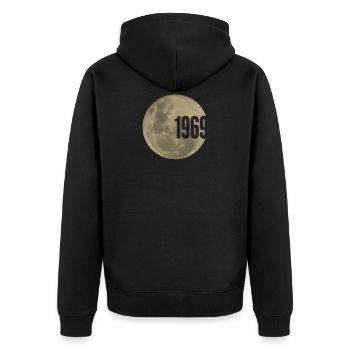 50th Anniversary Apollo 11, 1969 Moon Landing - Unisex Premium Organic Zip Hoodie - black - Back - Nico (187cm)