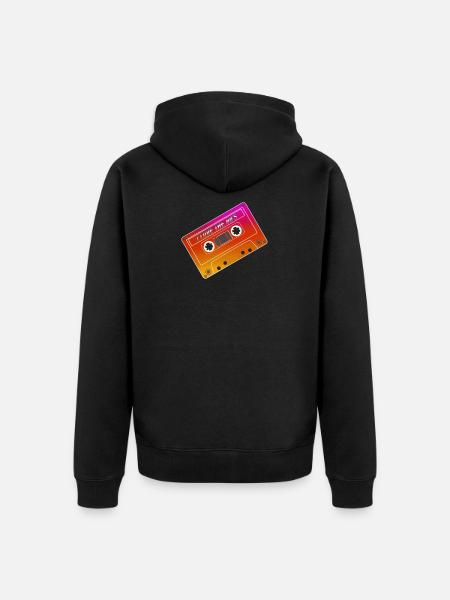 cassette - Unisex Premium Organic Zip Hoodie - black