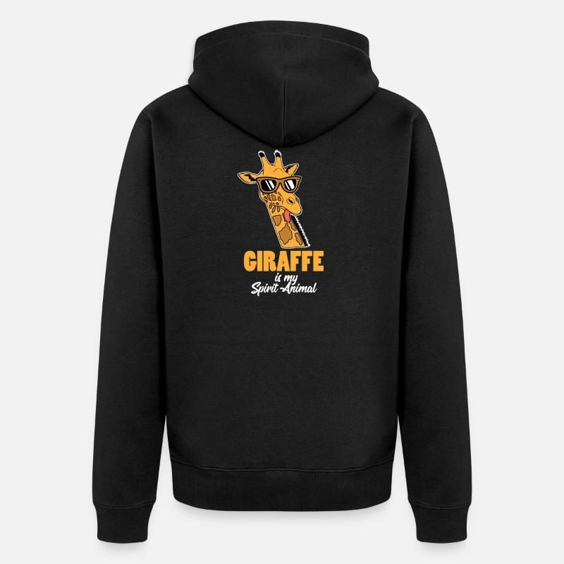 Giraffe - Unisex Premium Bio Zip Hoodie - Schwarz
