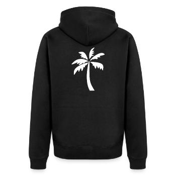 paume blanche - Veste à capuche bio Premium Unisexe - noir - Dos - Nico (187cm)