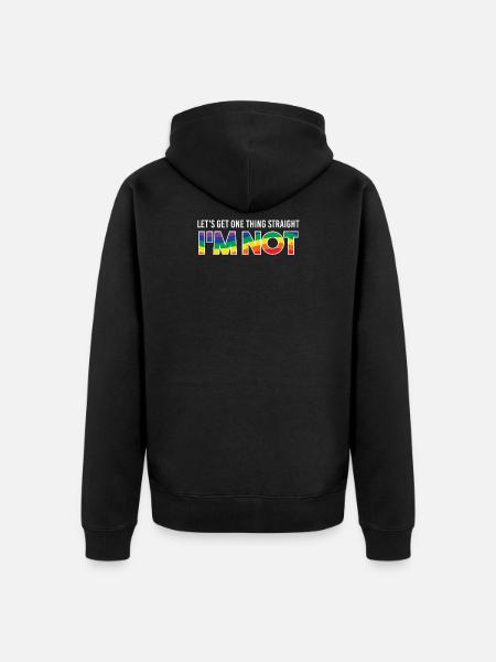 lgbt - Unisex Premium Organic Zip Hoodie - black