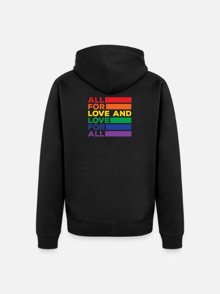 lgBT - Unisex Premium Organic Zip Hoodie - black