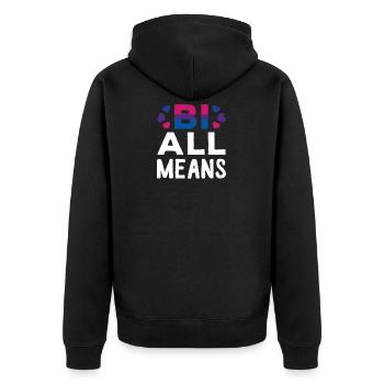 lgBT - Veste à capuche bio Premium Unisexe - noir - Dos - Nico (187cm)