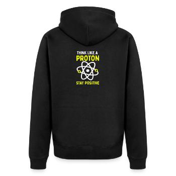 rester positif - professeur d'école professeur chimie - Veste à capuche bio Premium Unisexe - noir - Dos - Nico (187cm)